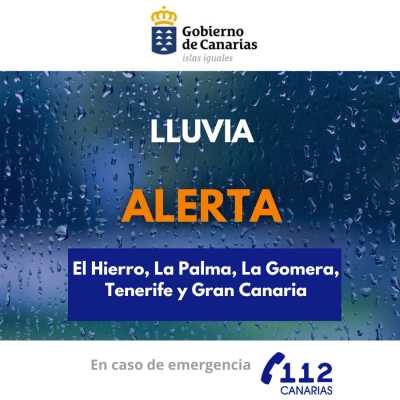 El Gobierno actualiza la situación y mantiene la alerta por lluvia en islas occidentales y Gran Canaria