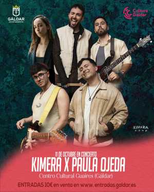 La cantante galdense Paula Ojeda actúa junto a la banda Kimera en el Guaires el 11 de octubre
