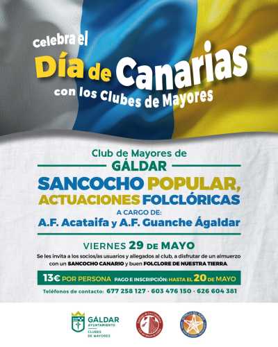 Los Clubes de Mayores celebran el Día de Canarias con un gran sancocho popular y actuaciones folclóricas
