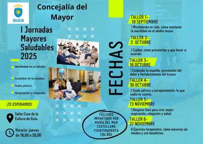 Las I Jornadas Mayores Saludables de Guía continúan este jueves con un taller sobre prevención de caídas
