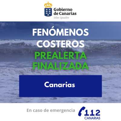 El Gobierno de Canarias finaliza la situación de prealerta por fenómenos costeros en todas las islas