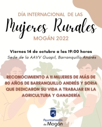 Mogán celebra el Día Internacional de las Mujeres Rurales el viernes en Barranquillo Andrés