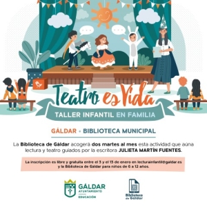 Nuevo Taller Infantil en Familia ‘Teatro es vida’ de Gáldar en la Biblioteca municipal