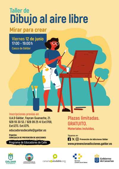 Educadores de Calle organiza para el viernes 12 de junio un taller de dibujo al aire libre