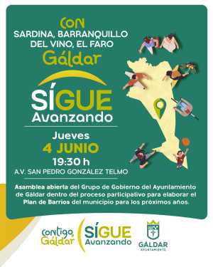 El proceso participativo ‘Contigo, Gáldar Sigue Avanzando’ celebra este jueves en Sardina su última asamblea abierta