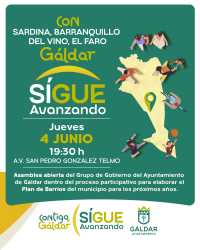 El proceso participativo ‘Contigo, Gáldar Sigue Avanzando’ celebra este jueves en Sardina su última asamblea abierta