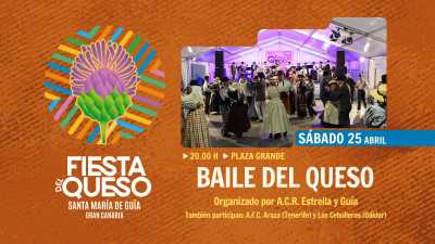 La Plaza Grande de Guía se llenará este sábado de música y colorido con el tradicional ‘Baile del Queso’