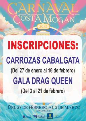 Ampliación del plazo de inscripción de carrozas y drags en el Carnaval Costa Mogán 2025