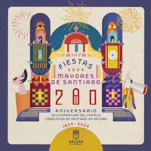 Gáldar presenta las 542º Fiestas Mayores de Santiago, un programa marcado por el 200 aniversario de la apertura al culto del Templo