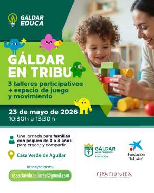 Prensa Ayuntamiento de Gáldar Archivos adjuntos 14:01 (hace 6 horas) para La Casa Verde de Aguilar acoge 'Gáldar en Tribu', un encuentro para familias con niños y niñas de 0 a 3 años