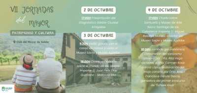 Gáldar celebra del 2 al 4 de octubre las VII Jornadas del Mayor bajo la temática &#039;Cultura y Patrimonio&#039;