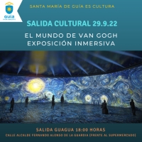 Medio centenar de personas asisten a la visita cultural  a la Exposición Inmersiva del Mundo de Van Gogh