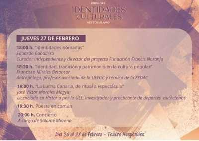 El Teatro Hespérides acoge mañana jueves nuevamente las ‘Jornadas Identidades Culturales Néstor Álamo’