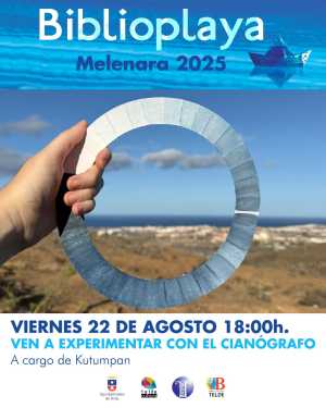 La Biblioplaya de Melenara enseña a crear un cianógrafo, una herramienta para medir el azul del cielo