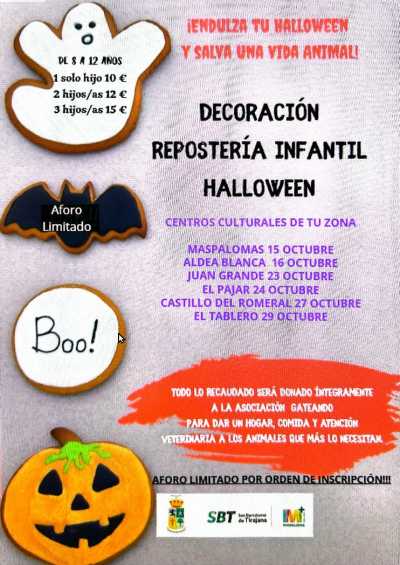 San Bartolomé de Tirajana ofrece un taller infantil de dulcería de Halloween para concienciar sobre la tenencia responsable de mascotas