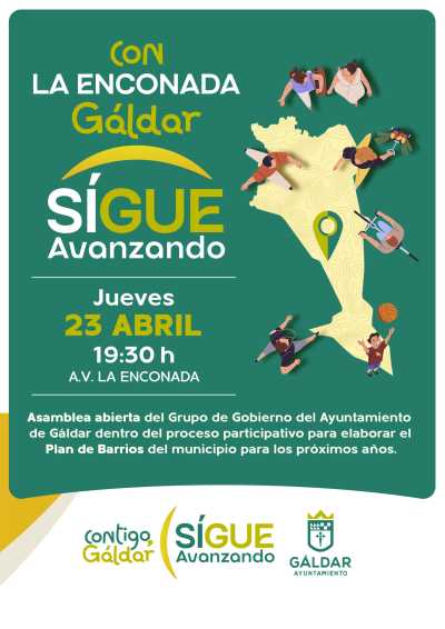 La Enconada celebra este jueves 23 de abril la 19ª asamblea del proceso ‘Contigo, Gáldar Sigue Avanzando’