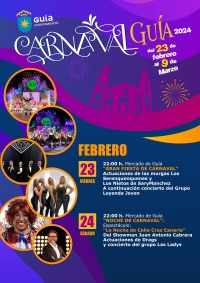 Los Serenquenquenes y Los Nietos de SaryMánchez Kika, el espectáculo ‘La Noche de Celia Cruz Canaria’ de Juan Antonio Cabrera y la actuación de Drags abren el Carnaval de Guía este fin de semana en el Mercado