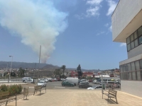 Telde muestra su preocupación por el incendio en la cumbre y pide a la población que se evite el desplazamiento a Cazadores