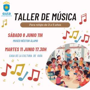 La Concejalía de Cultura ofrece dos nuevos talleres de música para niños de 3 a 5 años