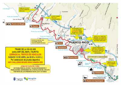 Restricciones de tráfico el 18 de abril por el Anfi Challenge Mogán Gran Canaria