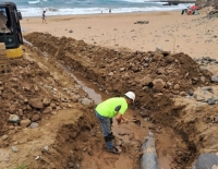 El Consejo Insular de Aguas actúa en Bocabarranco para solucionar un vertido de agua salada