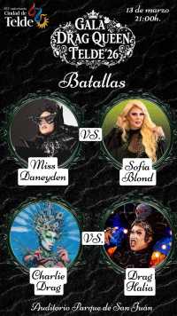 Los drag Charlie y Halia, junto a Sofía Blond y Miss Daneyden, se debaten esta noche en duelo por la Corona Bermeja