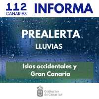 El Gobierno de Canarias actualiza y adelanta a esta madrugada la situación de prealerta por lluvias