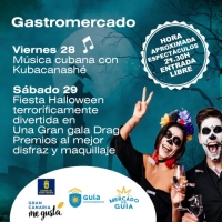 Gran Fiesta de Halloween y Gala Drag con premio al mejor disfraz y maquillaje este sábado en el Gastromercado de Guía