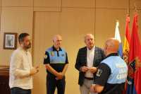 El alcalde de Telde recibe a su homólogo de Teror en las dependencias municipales