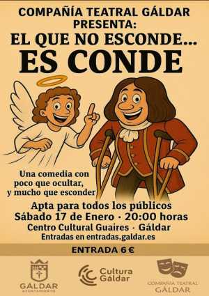 La Compañía Teatral Gáldar vuelve a encender las risas con “El que no esconde… es Conde”