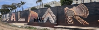 Gáldar ultima el gran mural dedicado a su historia visible desde la GC-2