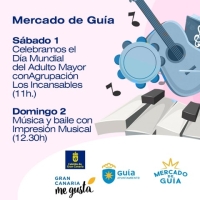 El Mercado de Guía acoge este fin de semana conciertos musicales, charla-degustación de quesos y vino y baile