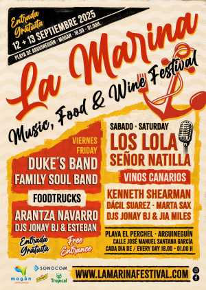 Arguineguín da la bienvenida el 12 y 13 de septiembre a &#039;La Marina Festival&#039;: cultura, música y gastronomía con esencia local