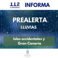 El Gobierno de Canarias declara la prealerta por lluvias en las islas occidentales y Gran Canaria