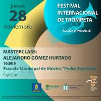 El trompetista Alejandro Gómez Hurtado impartirá este jueves una masterclass en la Escuela Municipal de Música de Gáldar