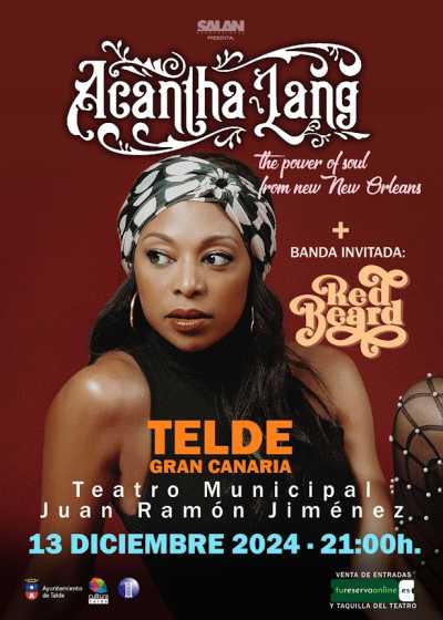 Acantha Lang, la voz del soul, llega al Teatro Juan Ramón Jiménez desde Nueva Orleans