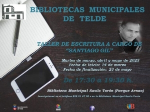 Santiago Gil imparte un nuevo taller de escritura creativa en la biblioteca Saulo Torón