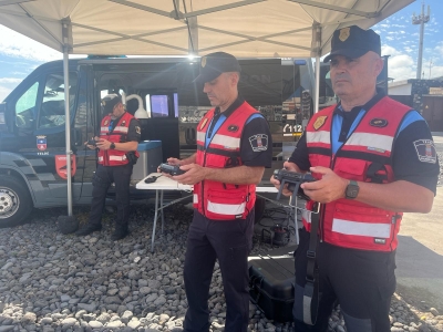 UniDron de la Policía Local de Telde colabora en Los Indianos de La Palma