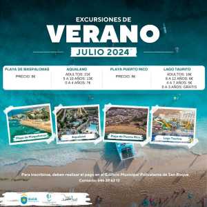 La Universidad Popular Ciudad de Guía  organiza cuatro salidas veraniegas a playas y parques acuáticos en julio