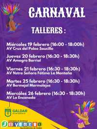 Juventud se suma a la programación del Carnaval con la realización de talleres en asociaciones vecinales