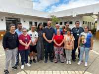 Pedro Rodríguez felicita a los usuarios del Centro Ocupacional Santa María de Guía por sus éxitos en competiciones deportivas