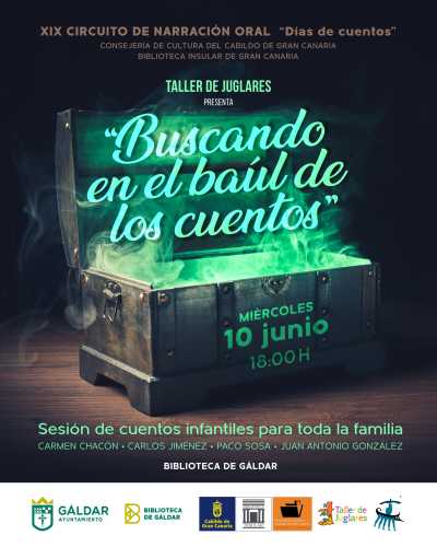 La Biblioteca de Gáldar acoge el 10 de junio el espectáculo familiar ‘Buscando en el baúl de los cuentos’