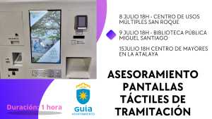 Nuevas sesiones de asesoramiento personalizado de las pantallas táctiles en San Roque, la Biblioteca Pública y el Centro de Mayores