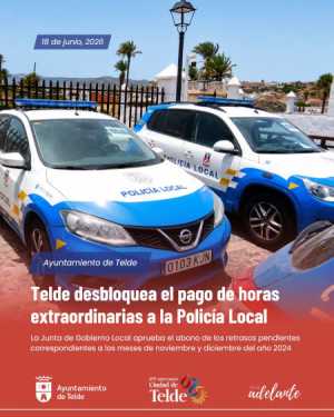 La Junta de Gobierno Local de Telde desbloquea el pago de horas extraordinarias a la Policía Local