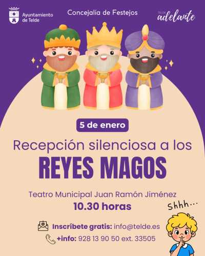 Telde celebrará una recepción inclusiva de los Reyes Magos para niños y niñas con sensibilidad al ruido