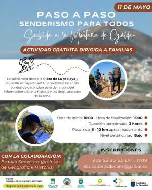 El programa ‘Educadores de Calle’ organiza una actividad de senderismo a la Montaña de Gáldar