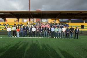 El Cabildo de Gran Canaria y el Ayuntamiento de Gáldar inauguran la renovación del Estadio de Barrial con una inversión de 831.126 euros