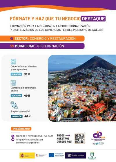 Desarrollo Socioeconómico organiza una formación para empresas del sector del comercio y de la restauración de Gáldar